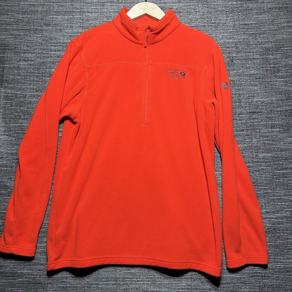Mountain Hardwear Sweater Men's XL Red Fleece Microchill 2.0 1/2 Zip Pullover